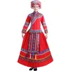 Miao Costume Ethnic Wedding Gown festival embroidered flower sets party Stage Dance Wear Classical oriental hmong clothing