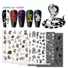 Nail Art Decals Stickers Multi Colors Snake Design Självhäftande 3D Nails Sticker Acrylic Manicure Tips Dekorationer