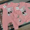 Dziecko Pajacyki Noworodka Chłopcy Dziewczyna Ubrania Królik Wzór Onesie Body Boddler Boutique Romper Costume Różowy