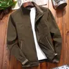 Heren Jacket Autumn Casual Stand Collar Coat Men Khaki Zipper Slim Cotton Wind Breakher S Fashion Out -wear S 201104