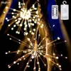 Jul LED Hanging Starburst String Lights 100200 lysdioder Firework Fairy Garland Christmas Lights Outdoor For Party Home Decor 206840700