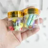 20ml Límpido Glass Container tem tampa de plástico com Golden Tangent Simples bonito Garrafa Craft Vial reutilizável Multipurpose 24pcs