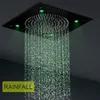 320mm Ceiling Rain Shower System Bathroom Electric Led ShowerHeads Mist Black thermostatic Shower Faucets