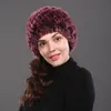 Gran oferta, sombrero real para mujer, gorro 100% natural real, gorros de punto elásticos de buena calidad