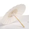 Weiße Bambuspapier-Regenschirme, manuelles Basteln, geölte Papiere, Regenschirm, DIY, kreative leere Malerei, Braut, Hochzeit, Sonnenschirm, JJF14161