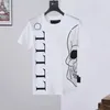 Camisa de grife camiseta masculina roupas de verão manga curta camiseta 100% algodão cristal impressão gola redonda Moda camisetas masculinas