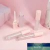 1Pc Pink Lip Gloss Tube Empty Plastic Lip Balm Bottle With Clear Body Small Lipstick Samples ABS Vials Cosmetics Container Round