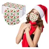 Entrega rápida 1 pcs Adulto Mulher Desenhos Animados de Natal Descartável 3ply Bandagem de máscara de rosto protetora dentro de 24 horas máscara facial de Natal