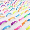 En gros 100 pièces mode femmes bagues colorées lumineuses mignonnes bague de fête couleurs mélangées bijoux brillent dans le noir