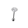 1pcs Rhinestone Tongue Piercing Ring Stainless Steel Disco Ball Tongue Barbell Nipple Piercing Ring Women Body Pirsing Lengua F sqcrnz