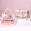 Principessa Ragazze Diamante Perla Borse per Bambini Panno Fiore Orso Bambola Modello Crossbody Mini Borsa Bambini Regali di Compleanno Borsa