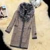 Luxury Coats Warm Winter coat Thick Long Jacket New Fashion Women Fake Collar Faux Fur Outerwear T200915