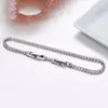 Slim Cluster Prong Set CZ Link Chain Thin Tennis Bracelets For Women Girls Friend White Gold Colour Jewelry Pulsera Bracciali1