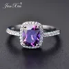 Simple Male Female Blue/White/Green/Purple Opal Stone Ring Vintage Wedding Engagement Rings For Men And Women