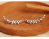 Brincos de prisioneiros de cristal strass estilo bonito moda 925 pendientes de jóias de prata