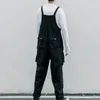 Mode Streetwear Männer Mode Design Hosenträger Overall Lose Gerade Tasche Lätzchen Herren Overalls Casual Hosen Overall 201110