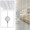 Zwarte string ketting gordijn glanzende kwast lijn gordijnen raamdeur divider drape woonkamer decor valance woondecoratie1