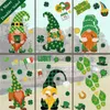 Pasen Gnome Stickers 9 vellen / partij Pasen-venster Cling Stickers Decoraties Dubbelzijdige Pasen Gnome Decals Bunny EI Patronen