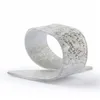 12 stks zilveren acryl servet ringen schoonheid speciaal onregelmatige plastic servethouder voor bruiloft hotel 201120