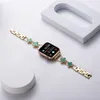 Luxury Metal Smart Straps For Apple watch 7 41mm 45mm 6 5 4 SE 44mm 40mm smartwatch wristband accessories for iwatch 3 2 1 42mm 38mm Clover watchband Strap