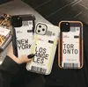 Mode Ins Tickets Label Bar Code Phone Case voor iPhone 13 12 11 Pro XS MAX XR X 7 8 Anti-Knock Spell Color TPU Clear Soft Silicon Cover Wholesale DHL