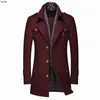 venda quente engrossar homens de lã de lã casaco lenço coleira de lã de lã casaco de casaco masculino vestuário masculino 201120