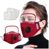 Masque facial lavable amovible 2 en 1, lunettes de sécurité pour les yeux, masque facial à valve pour adultes et enfants avec 2 filtres, masques de protection anti-poussière