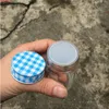 47*70*34mm 80 ml Glassflaska Silikonpropp Aluminium CAP Läcksäker tomma burkar Transparent flaskbehållare 12PCSHIGH -kvantit