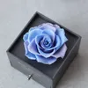 Decorative Flowers Eternal Rose Decoration Red Ecuador Gift Box Can Put Ring Valentines Day Birthday Gifts for Women