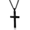 Colares religiosos dos homens religiosos para macho de aço inoxidável Crucifix Pingente de ouro prata preta Correntes de moda jóias presente