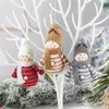 Christmas Tree Decorations Knitted Doll Snowman Hanging Ornaments Holiday Indoor Party Favor New Year Seasonal Decor JK2011PH