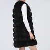 Natural para colete feminino longos casacos de pele real casaco fox colete jaqueta 201214