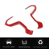 أحمر سيارة عجلة القيادة غطاء الديكور ABS 2PC لشفروليه سيلفرادو GMC Sierra 2014-2018 اكسسوارات الداخلية