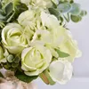 European Bridal Bouquet Chaise Roses Artificial Silk Flowers Wedding Bouquet Fake Flowers Home Wedding Decoration329L