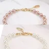 Women Girl Crystal Saturn Bracelet Pearl Chain Orbit Bracelet for Gift Party Fashion Jewelry Accessories High Quality