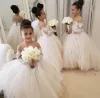 niños vestidos de novia largos blancos