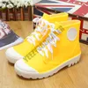 Fashion thicken pvc water shoes rain shoes for woman plastic Flats bottom Heeled Middle Tube Rain Boots Waterproof non-slip Water Shoe