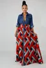 Casual Dresses Autumn Women Dress African 2022 modetryck Långt elegant plus storlek maxi vestidos high street