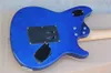 Factory Custom Left Handed Blue Electric Guitar med Floyd Rosemaple Fretboardflame Maple Veneercan anpassas som begäran3565355