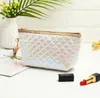 DHL60PCS Makeup Bag Women PU Färgglada Tryck Solid Stor Kapacitet Kosmetisk Bag Mix Color Zipper Wash Storage Bag