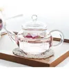 Zestawy do parzenia kawy i herbaty 250ml żaroodporne szkło borokrzemianowe czajniczek filtr wewnętrzny czajnik do herbaty Kung Fu Co bbyNmB bdesports