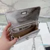 bolsa de bolsa de lantejoulas de prata