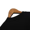 T-shirt nere Tee 202Maglietta da uomo a maniche corte con stampa di lettere Top leggermente oversize