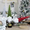 Julvinflaska Täck Vin Champagne Santa Claus Bag för Party Home Festlues Juldekorationer Tillbehör W-00324