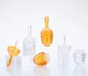 Clear Amber Honecomb Shaped Lipgloss Tubes met Wand Lege Honing Lipgloss Containers Grappige Lippenbalsem Fles Dispenser met Rubber voor DIY