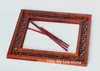 Chinese Style Rosewood Wooden Frame Mirror Stand Photo Picture Frame Antique Carved Paintings Frame Home Office Decor Ornaments