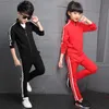 New Arrival Boys Clothing Sets Spring High Quality Children's Pure Color Sports Suit Teenage Girl School Uniforms 6-15Years 201127