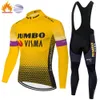 Ensemble de maillot de cyclisme d'hiver 2020 Pro Team hommes femmes polaire thermique vêtements de cyclisme vtt vélo maillot bavoir pantalon Kit Ropa Ciclismo Inv1291671