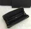 Donne Black Zig Zag Carta di credito Porta carte di credito Long Zipper MARMONT MOUNGERA Borsa portafoglio Moda Amore frizione Portafogli UGI154