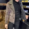 Men's short paragraph autumn and winter new jacket Slim Korean version of the trend handsome casual thick woolen coat LJ201110